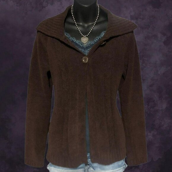 Brown Teddy Babydoll Cardi - Picture 1 of 6